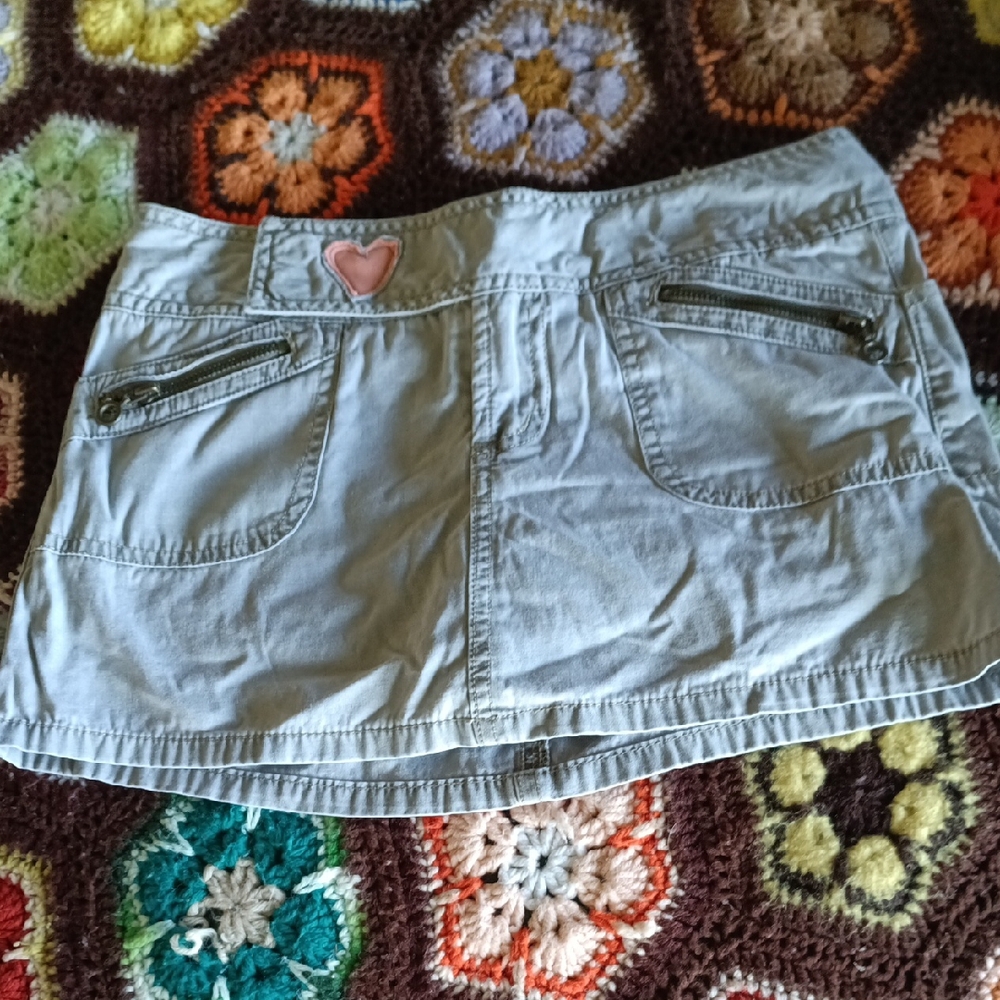 Squeeze Blue Mini Cargo Skirt Casual